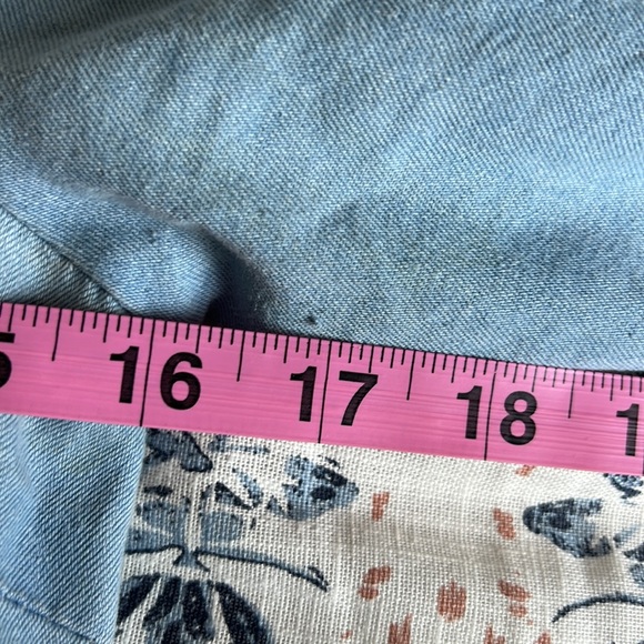 Puff Sleeve Tiered Dress in Denim Chambray - Picture 9 of 10